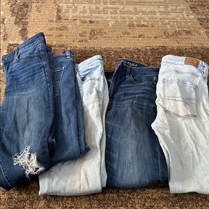 American Eagle Outfitters Dark and Light Blue Jeans Collection